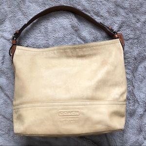 Coach 100% Genuine Leather Cream Bag